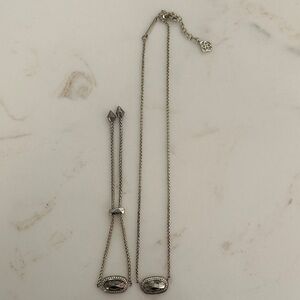 Kendra Scott necklace + adjustable bracelet set